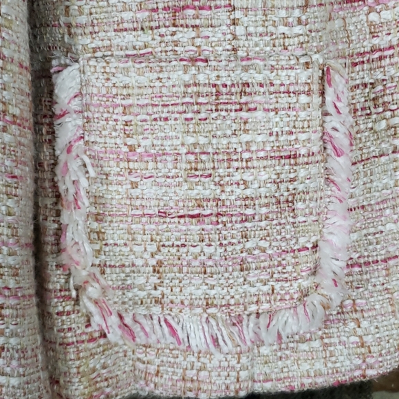 George Pink Boucle Lined Blazer Size 18/20 - Picture 3 of 9